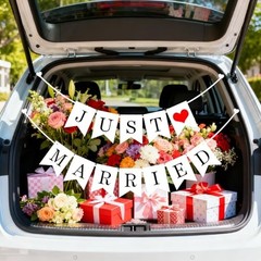 Just Married Car Decorations – Car Wedding Decorations – Just Married Automotive