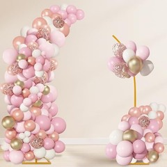 Balloon Arch Stand Kit, Balloon Arch Stand Set of 2 with Metal 8FT & 6.2FT