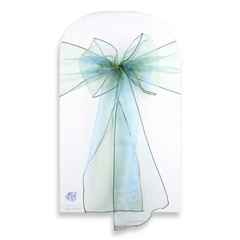50 pcs Organza Chair Cover Bow Sash 108″x8″ – Hunter Green – Wedding Party ky