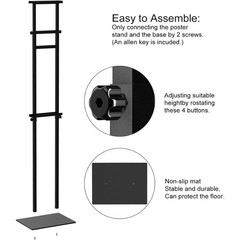 Poster Stand for Display, Sign Holder Floor Stand, Double Sided Banner Stand …