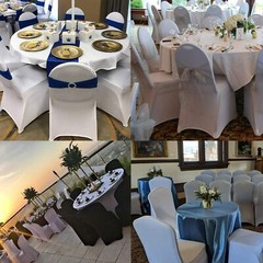 100 Flat Arched Front Covers Slip Spandex Chair Cover Wedding Party Decor Xmas