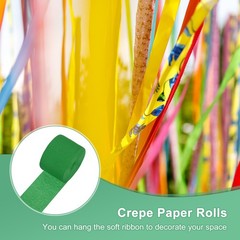 8-Rolls 656ft Paper Streamers for Art Supplies [4 Colors-1.8 Inch x 82 Ft/Roll]