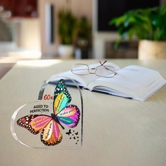 60th Birthday Gifts for Women, Acrylic Heart Sign Birthday Decorations Presen…