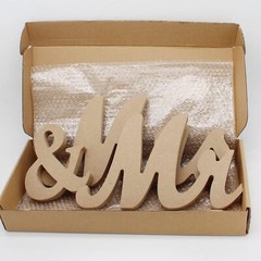 Mr and Mrs Signs Wedding Table Decorations, Wooden Freestanding Wood Color
