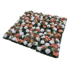 6*Artificial Flower Wall Panel Faux Rose Panel Wedding Backdrop Venue Decoration