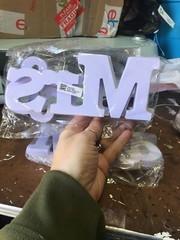 Mr and Mrs Wedding Wooden Sign Wood Letters Decor Table Top Standing Party Props
