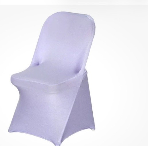 Polyester Spandex White Wedding Chair Covers For Folding Chairs- 10 Piece