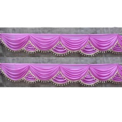 3/6M Faux Silk Drape Swag Decor Event Party Wedding Backdrop Curtain W/Tassel