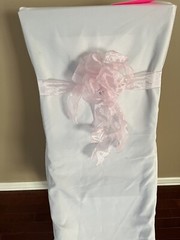 250 Light Pink Blush Chair Ties Bows