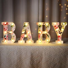Woodland Greenery Centerpieces Baby Marquee Light up Sign Letters 8.26” Baby…