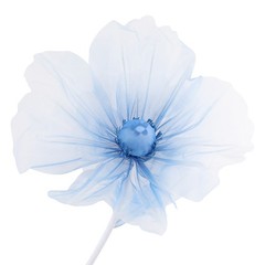 3-Head Wedding Artificial Flower Gradient Blue Wedding Decor Artificial Flower