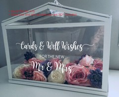 Cards & Well Wishes for the New Mr. & Mrs. Wedding Wishing Well Sign Decal