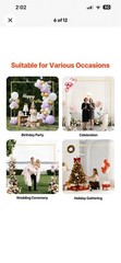 VEVOR Arch Backdrop Stand Square Metal Arch 8 ft x 8 ft for Wedding Party Decor