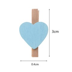 Mini Heart-Shaped Wooden Clips: Photo/Paper/Clothes Pegs for Home Decor