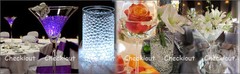 Water Pearl Bead + LED light Wedding Floral Centerpiece Eiffel Tower Vase Filler