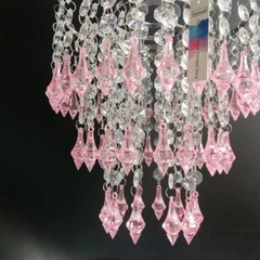 1PCS Assembled 50CM Hanger 22CM Centerpiece Frame Pink Pointed Pendant Acrylic