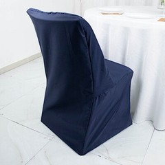 10 Navy Blue LIFETIME FOLDING CHAIR COVERS Wedding Banquet Decorations