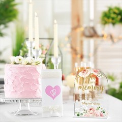 Acrylic Wedding Signs, Bridal Shower Decorations, In Loving Memory Sign for Rece