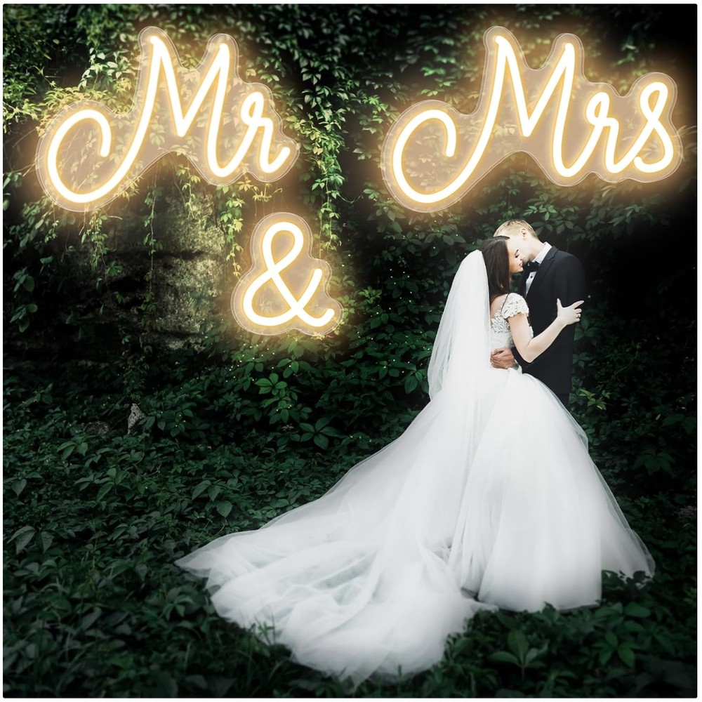 Mr & Mrs Neon Light for Wedding Reception