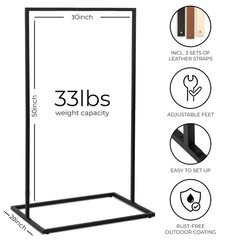 Sturdy Wedding Welcome Sign Stand – Black Metal Easel for Seating Charts & Event
