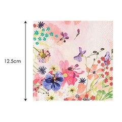 Talking Tables BG-CNAPKIN Blossom Tea Party Floral Napkins, Pack of 20, 25 x