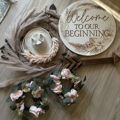 Farm Barn Rustic Wedding Decor Bridal Floral Cowboy pampas grass Roses Candle