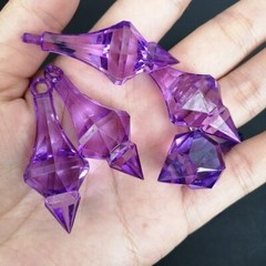 30Pcs 18*46mm Hanging Pendant Diamond Drop Chandelier Acrylic Crystal Bead Home