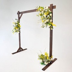 7 feet Dark Brown Wood BACKDROP STAND Square Wedding Arch Events Decorations