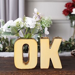 GOLD 6″ Ceramic C Symbol Flower VASE Table Centerpiece Party Events Decorations