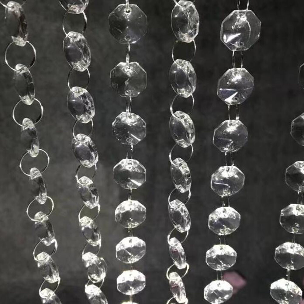 33FTx2 Garland Diamond Strand Acrylic Crystal Bead Curtain Wedding Party Decor
