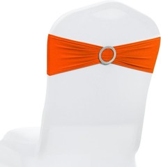 Pack of 10 Spandex Chair Sashes with Slider Buckle for Wedding & Event Decor,…