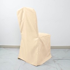 50 Beige Polyester BANQUET CHAIR COVERS Wedding Party Reception Decorations