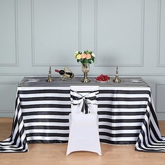 10 pcs Satin Stripe Chair Sashes Party Wedding Dinner Event Decorations Supplies