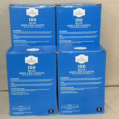 Holiday Time LED Mini Light 100 Blue Green Wire Save Energy 21ft Lot Of 4