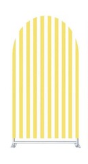 Arch Backdrop Cover Yellow And White Striped Bridal Baby Shower Party