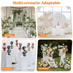 3PCS 5PCS White Metal Pedestal Stands Wedding Dessert Cake Table Display Decor