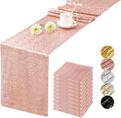 12″x108″ Glitter Dining Table Runner Sequin for Birthday Wedding Supplies Decor