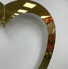 Heart Mirror Gold Wedding Backdrop – Cupid Arch Metal Stand
