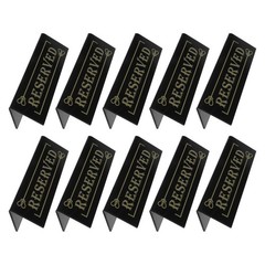 10Pcs Clear Reusable Acrylic Table Signs for Restaurant and Celebration Black