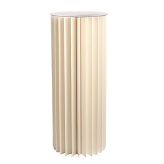 40″ Ivory Folding DIY Accordion Pillar Cardboard Display Stand Pedestal Box
