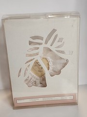 50 th Wedding Anniversary Birthday Cake Topper White Gold Lace & Flowers (RV)