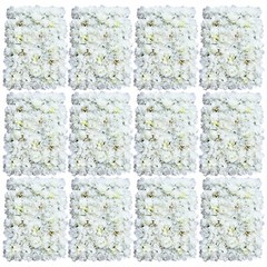 12* Artificial Flower Wall Panel Wedding Backdrop Event Party Flower Wall Panel