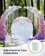 99FT Crystal Garland Strands, Acrylic Iridescent Crystal Beads 99ft-iridescent