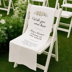 Wish You Were Here Floral Reserved From Above Aisle Banner