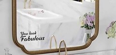 You Look Fabulous Inspirational Quote Mirror Wall Stickers Black Gloss Vinyl …