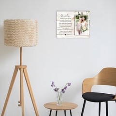 SUNBMO Wedding Picture Frame Gift for Grandma from Bride, white