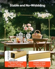 VEVOR Over the Table Rod Stand with Clamps Adjustable Table Arch Stand for Party