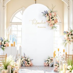 Spandex Archway Backdrop Cover with Zipper for Events Wedding Photoshoot 4–7.2FT