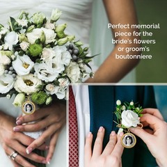 Gold Wedding Bouquet Photo Charm for Bridal Wedding Bouquet Gold Picture Fram…