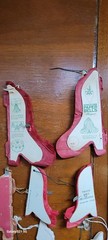 Lot of 10 Vintage Honeycomb Bell Decoration White red various sizes